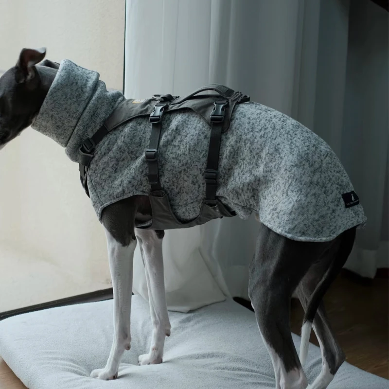 Ropa suave de galgo italiano Whippet, chaleco ligero para perros medianos y grandes, pijamas de cuello alto para mascotas, monos para pastor - imagen 4