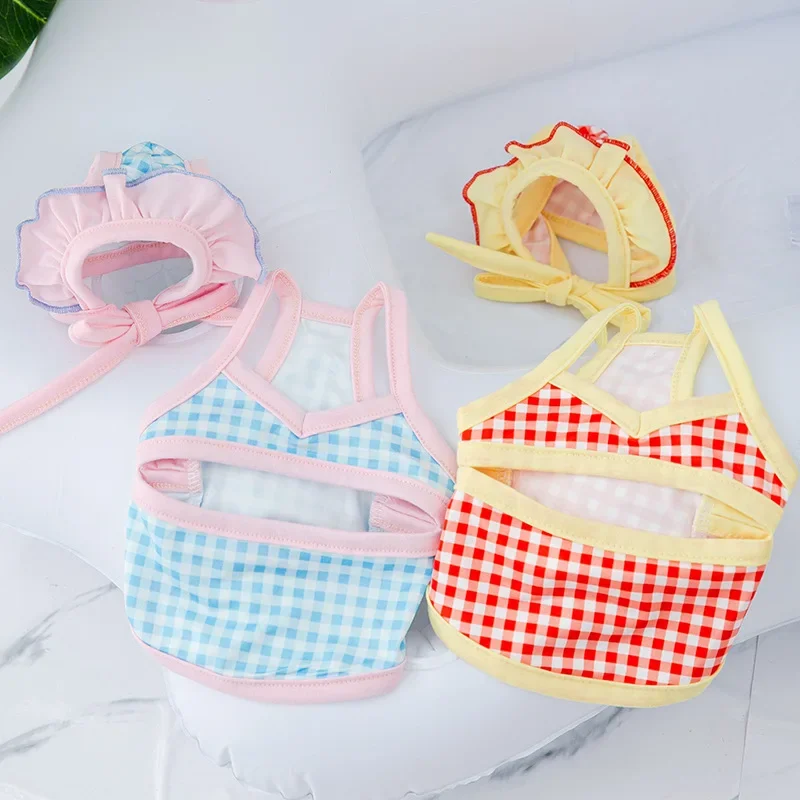 Bañador de verano para mascotas, traje de baño de transformación para gatos, gorro de baño, falda para perros, Bikini, chaleco para perros, ropa para cachorros, promoción de 50% de descuento - imagen 2
