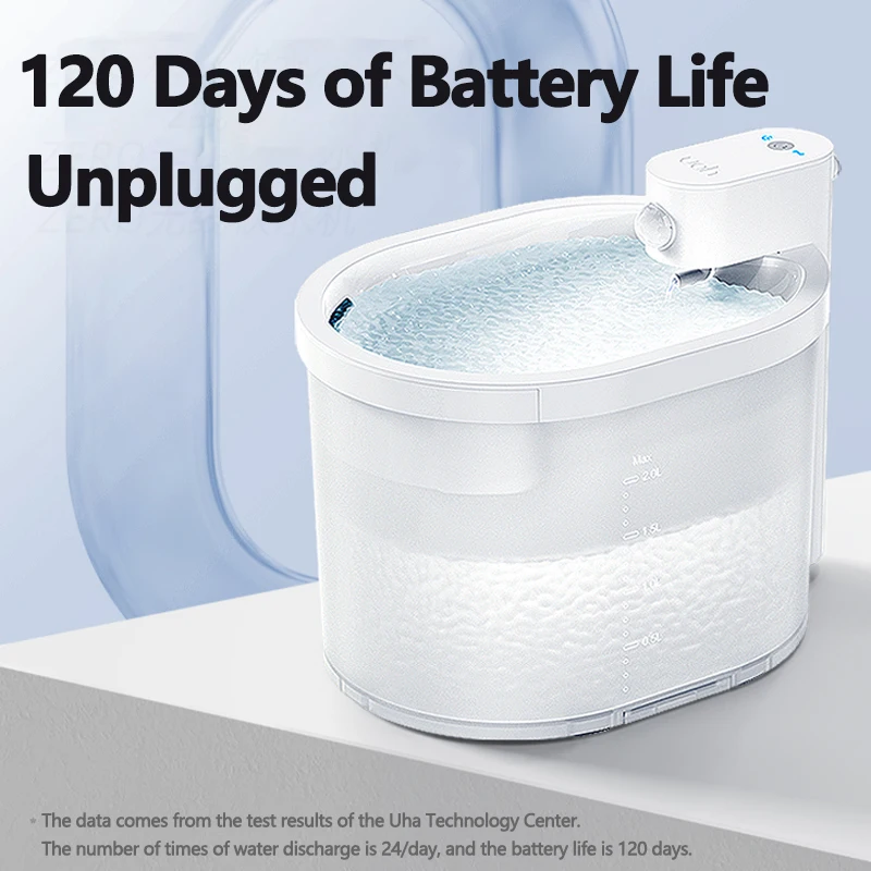 Fuente de agua con Sensor inteligente para gatos, tazón de bebida silencioso para perros, dispensador de agua para mascotas, ciclo automático inalámbrico - imagen 3