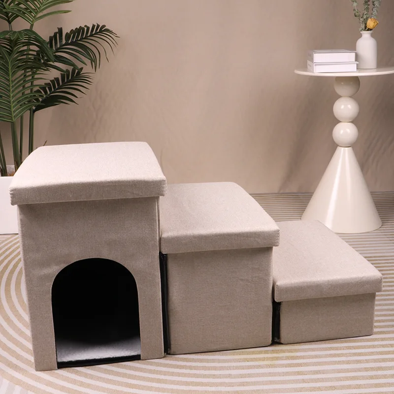 Escaleras plegables con cama para perros y gatos