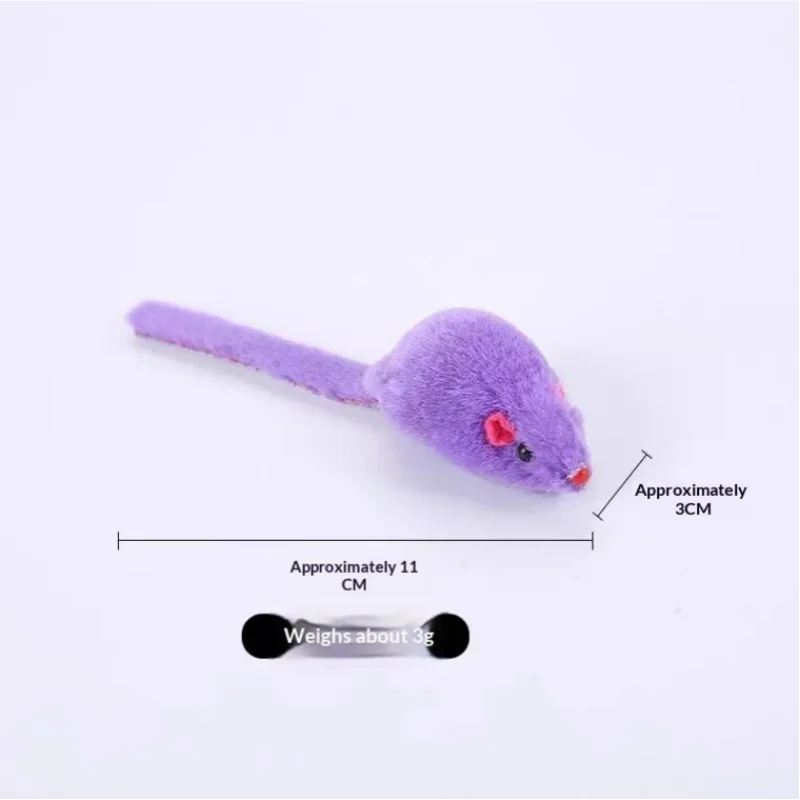 Ratón de peluche para gatos y cachorros – Juguete interactivo suave - imagen 5
