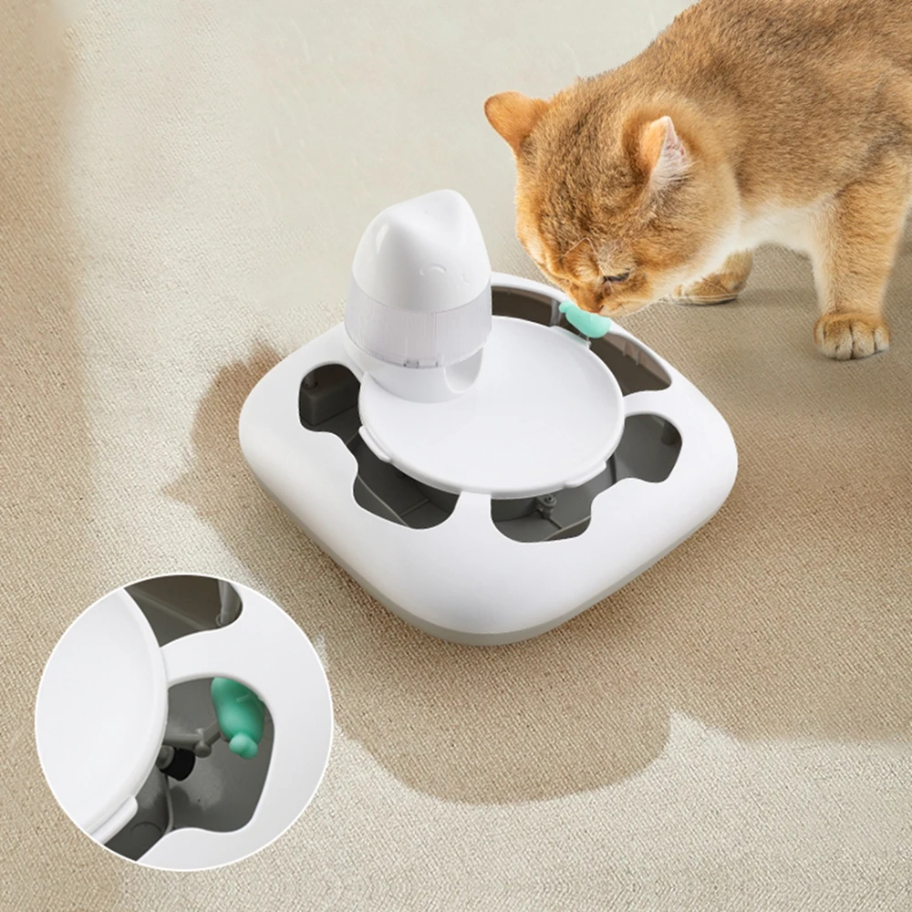 Juguete interactivo para gatos, Alimentador automático eléctrico para mascotas, juguete giratorio para gatitos, bolas de inteligencia, pistas de rodillo, suministros para mascotas - imagen 3