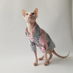 Jersey de algodón para gato Sphynx – Abrigo fino manga larga