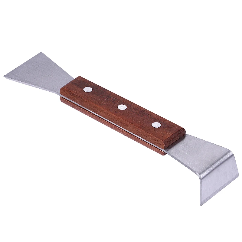 Cuchillo de limpieza de apicultura de acero inoxidable, raspador de medio doblado, elevador de marco de abeja, raspador de apicultura, herramientas de raspado de colmena - imagen 2