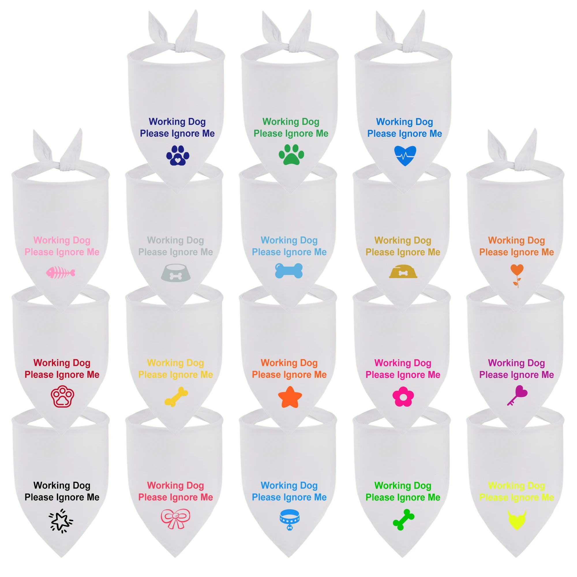 Bandana personalizable para perros y gatos: bufanda suave y lavable para mascotas con texto/patrón personalizado, 2 tamaños para mascotas pequeñas medianas y grandes - imagen 3