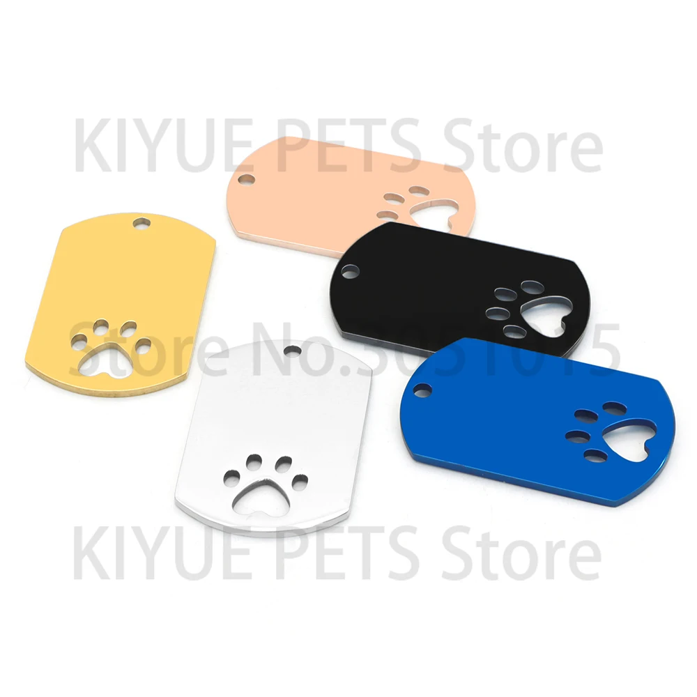 20 piezas personalizado, etiqueta rectangular de acero inoxidable en blanco, accesorios colgantes de espejo de doble cara grabables - imagen 3