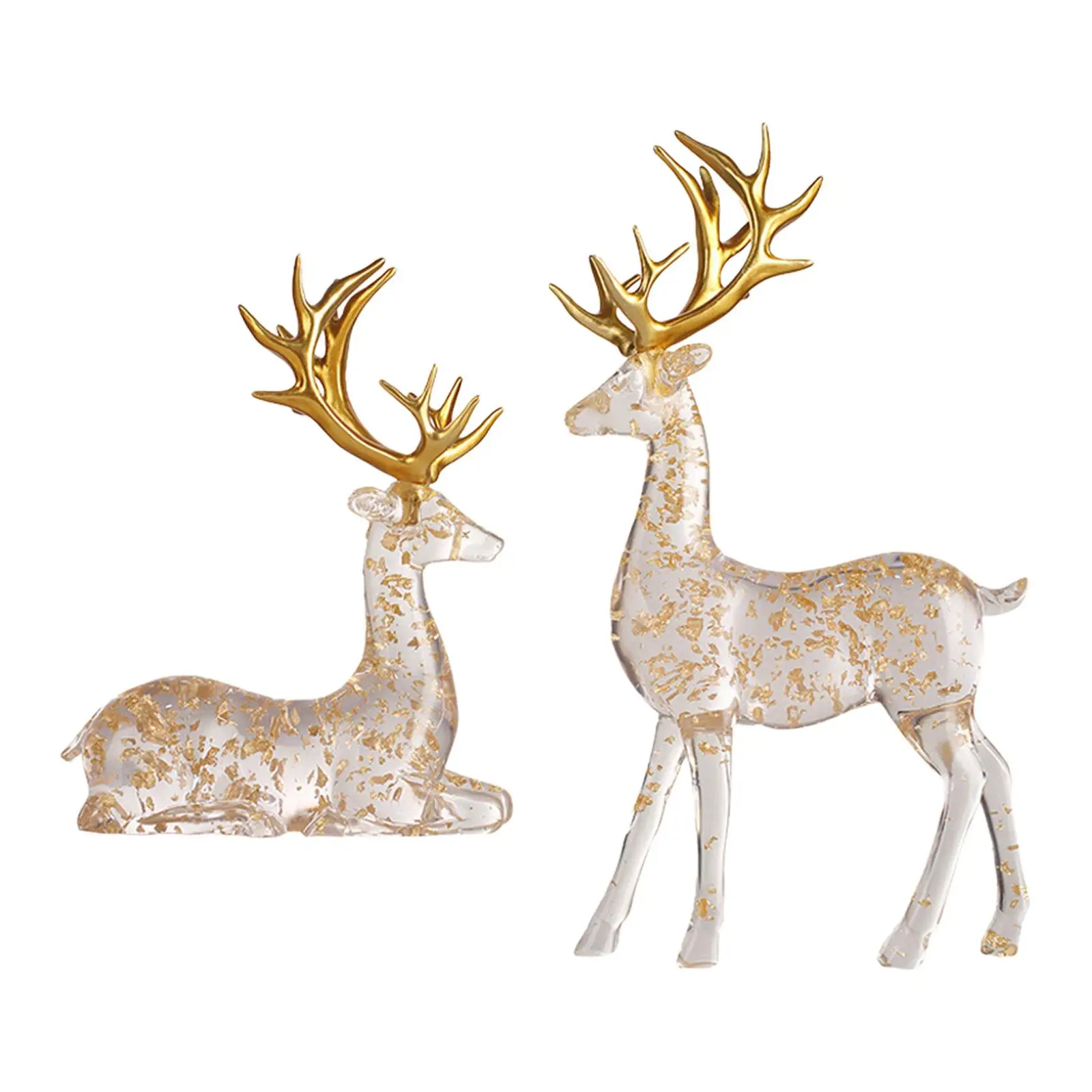 2x Deer Statues Desktop Ornaments Desktop Ornaments,Elk Resin Statues,Decorative Figurines for Holiday Housewarming New Year 2x Deer Statues Desktop Ornaments Desktop Ornaments,Elk Resin Statues,Decorative Figurines for Holiday Housewarming New Year