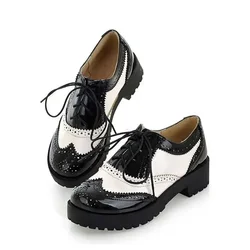 Zapatos Oxford brogue de estilo británico para mujer – Casual y cómodo