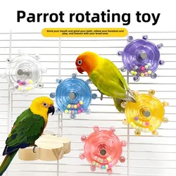 Platillo volador para loros, pájaro feliz, juguete aburrido