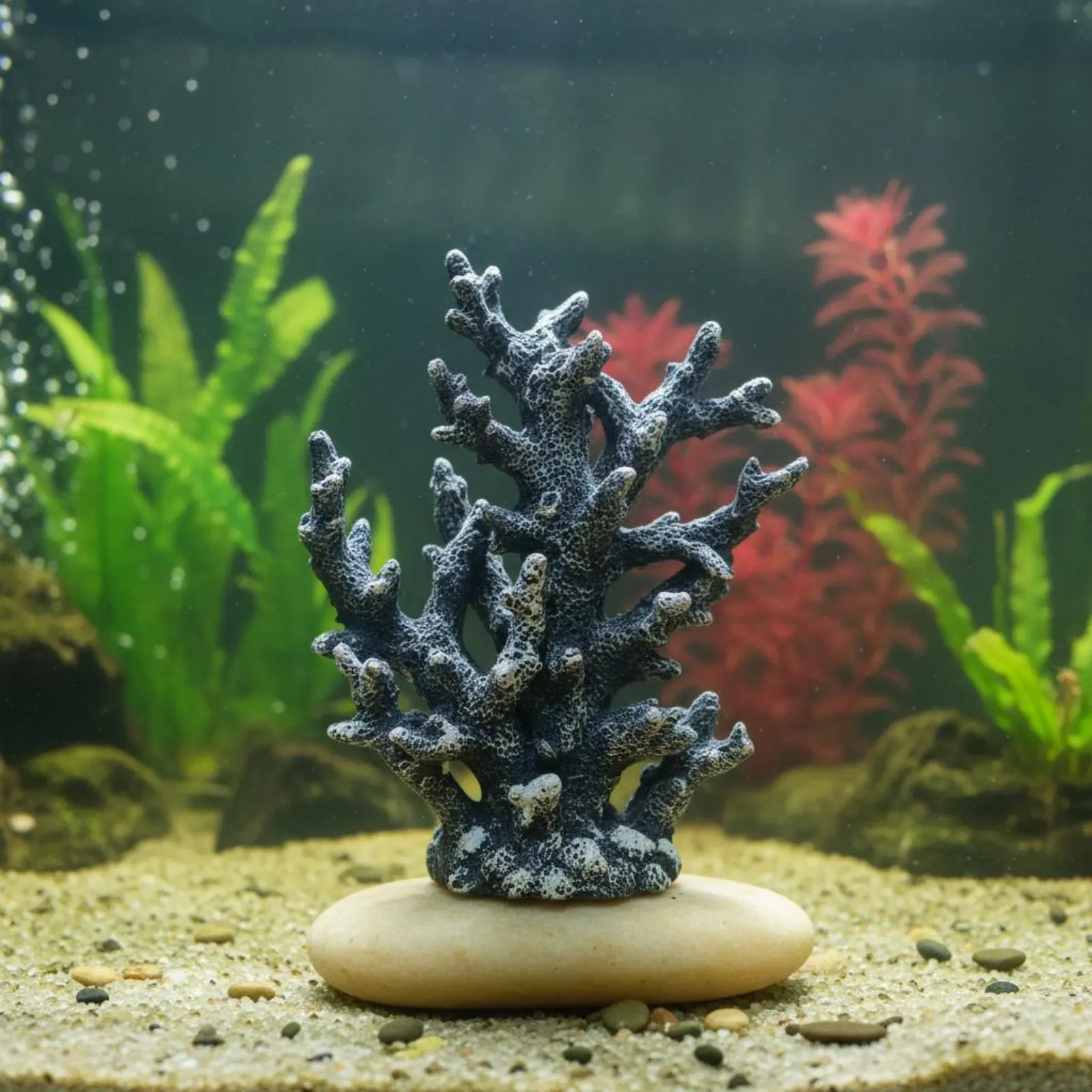 Decoración artificial de rama oceánica en resina para acuario, bajo mantenimiento - imagen 5