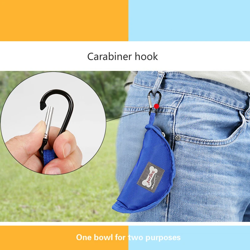 Cuenco portátil para alimentador de comida y agua para mascotas, práctico agua de alimentación plegable para perros, cachorros y gatos, cuenco plegable para exteriores, suministros para mascotas - imagen 4