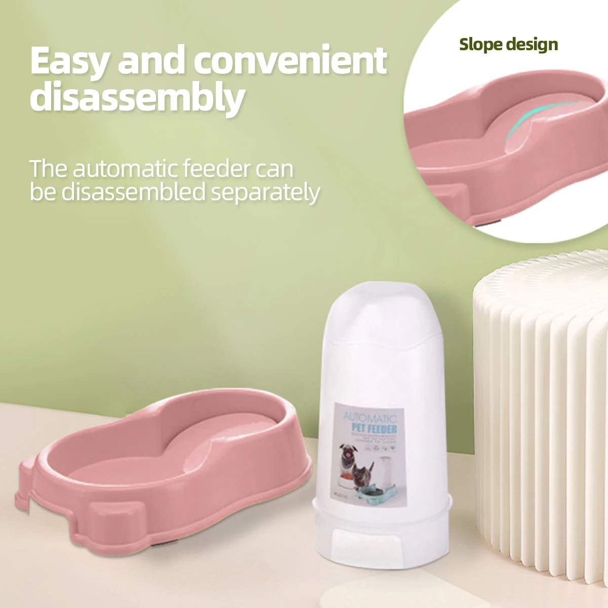 Cuenco de doble uso para alimentar y beber, cuenco de plástico, alimentador para mascotas, suministros para perros y gatos, antideslizante, resistente a mordeduras, 1 ud. - imagen 4