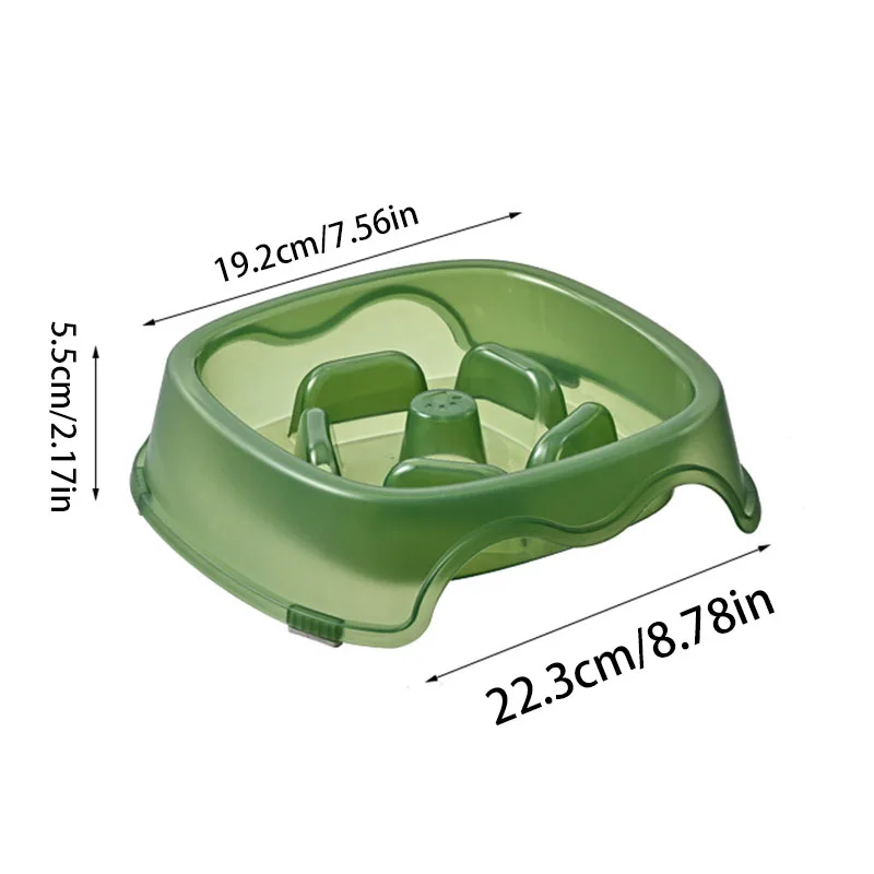 Cuenco de alimentación lenta para mascotas, cuenco de comida antiasfixia para perros y gatos, plato de alimentación antiderrames y antipuñaladas para detener la hinchazón para cachorros y gatitos - imagen 5