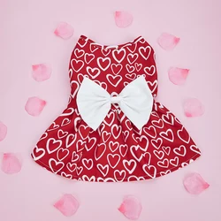 Ropa San Valentín corazones para perros pequeños y gatos