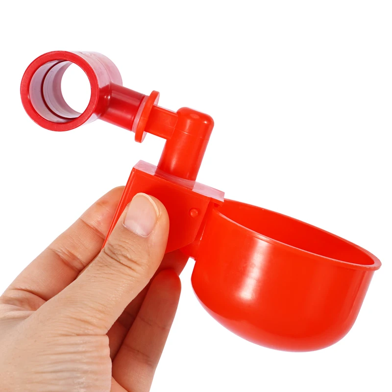 Bebedero automático de agua para pollos, bebedero de plástico para aves de corral con tubo de 1/2 pulgadas, sistema de agua potable para gallinero, 4 Uds. - imagen 3