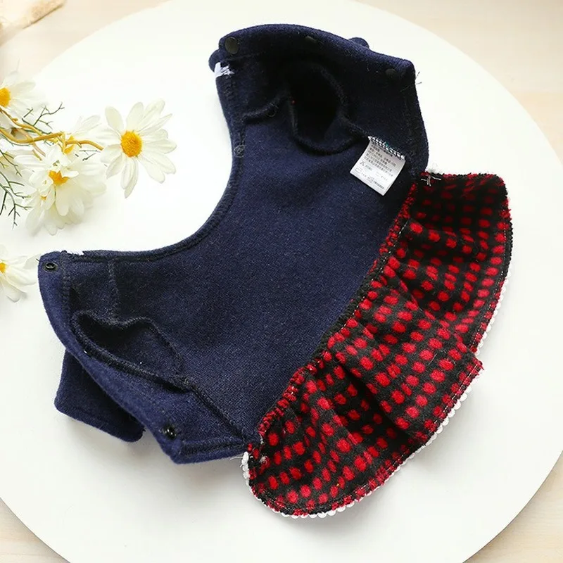 Ropa gruesa para perros pequeños, ropa de invierno para mascotas, vestido de estudiante de dibujos animados, gato, primavera y otoño - imagen 4