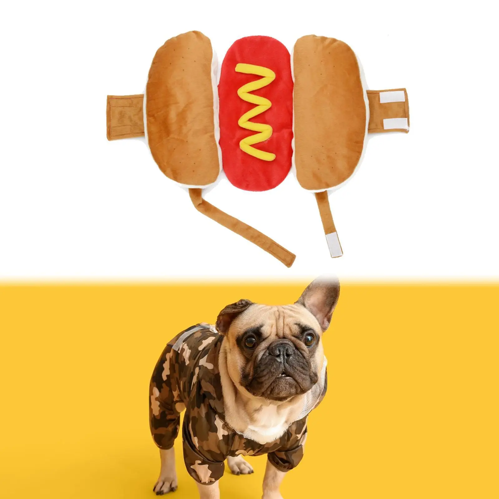 Hot Dog Pet Costume Decorative Halloween Costume for Small Medium Big Dogs