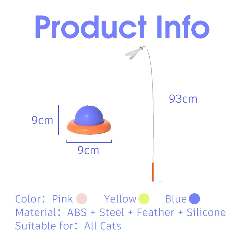 Juguetes interactivos para gatos, juguete divertido para rascar, potente ventosa de mano con pluma para gatito, Ejercicio en interiores - imagen 2