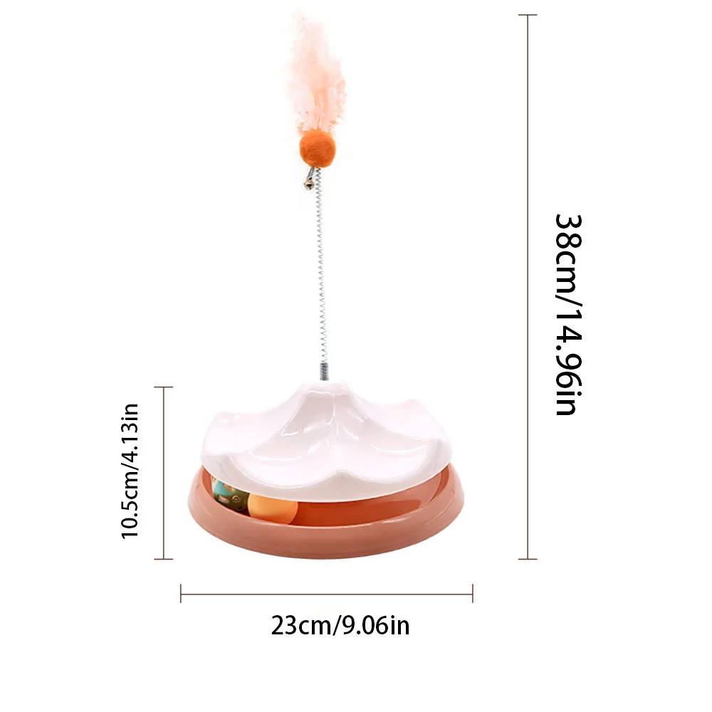 Juguete rompecabezas para gatos, plato giratorio interactivo colorido con bolas 2 en 1, juguete rompecabezas para gatos anticoredom para gatitos y gatos adultos, - imagen 4