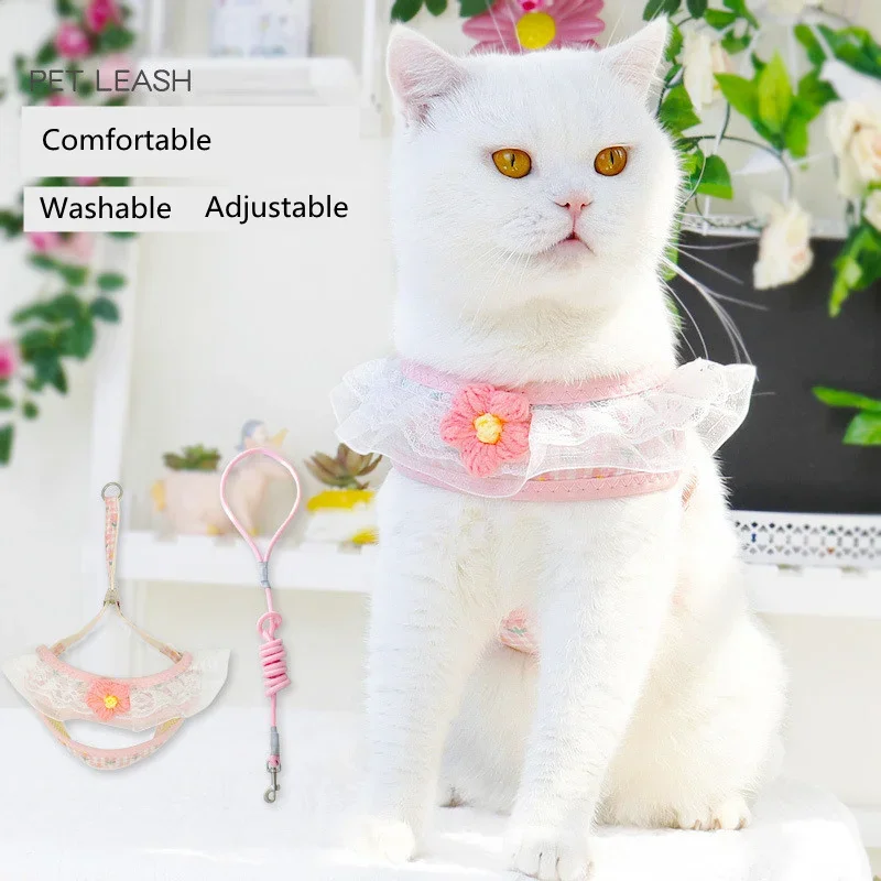 Arnés de encaje Noble para perros, correas ajustables para el pecho, chaleco cómodo para mascotas para perros pequeños, gatos, cachorros, suministros para mascotas, accesorios - imagen 2