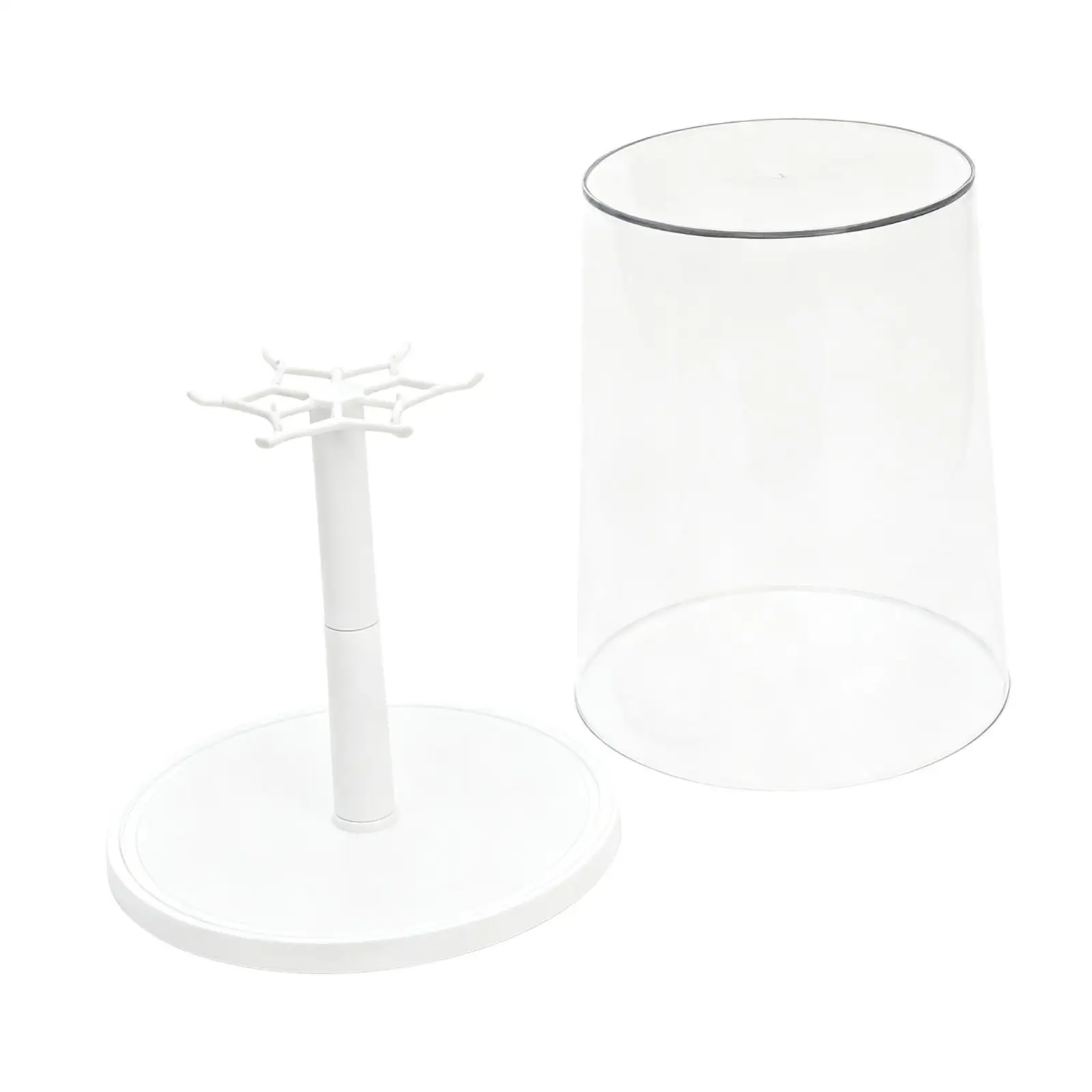 Vitrina transparente giratoria para muñecas, contenedor de exhibición redondo, ligero y elegante, escaparate de mesa transparente - imagen 2