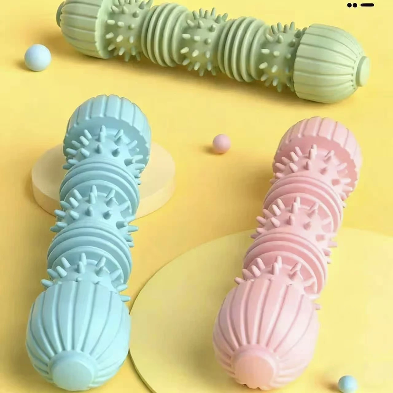 Juguete anti-mordidas oruga para perros – limpia y masajea dientes - imagen 4