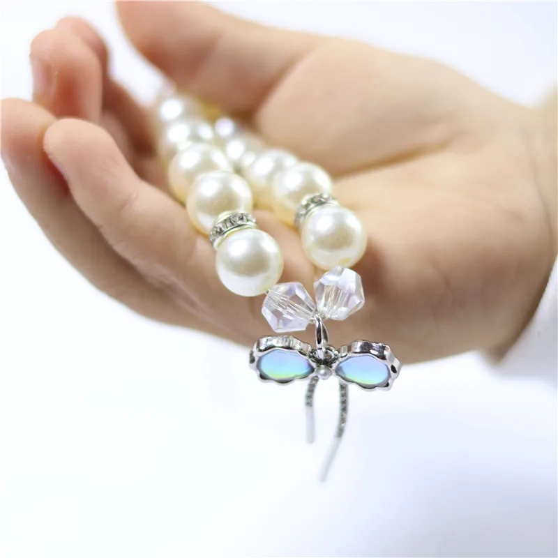 Collar ajustable con perlas imitación y lazo para perro o gato - imagen 4