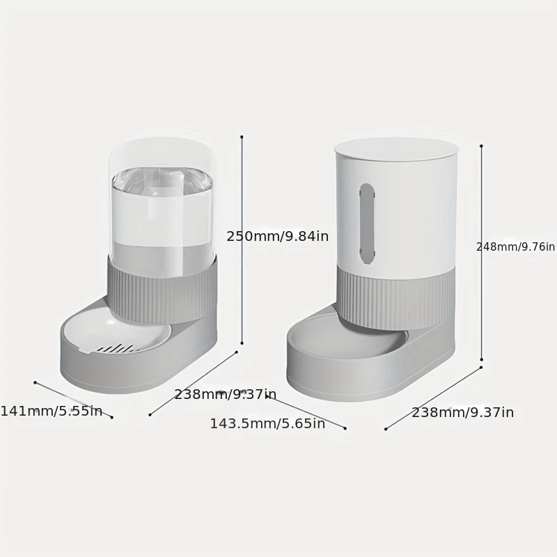 Comedero automático para gatos de gran capacidad, dispensador de agua para gatos, tazón de comida para gatos, contenedor de almacenamiento de alimentos por gravedad para gatos, perros, suministros para mascotas
