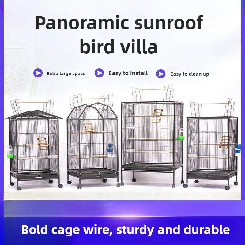 Jaula grande para loros y otras aves - alta gama espaciosa y segura - imagen 2