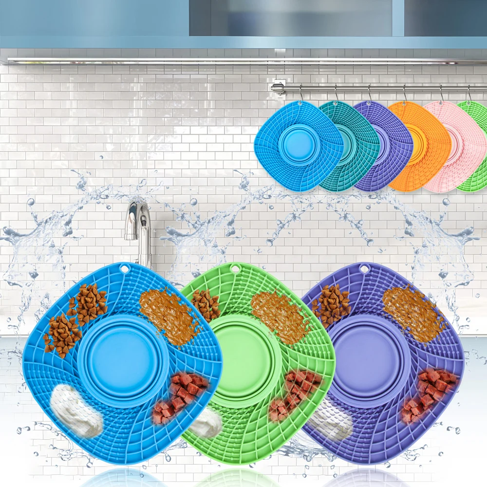 Cuenco de comida lenta para perros, cuenco anti-arrizo multifuncional, cojín de comida lenta, tazón de arroz, tazón de comida para gatos, tazón de comida para perros