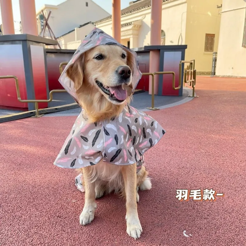 Chubasquero impermeable de dibujos animados con capucha para perros, ropa adorables, suave y ligero, perros grandes y medianos - imagen 4