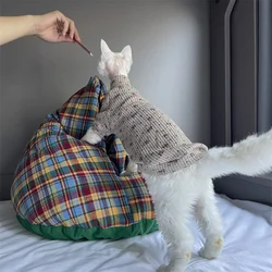 Abrigo grueso de algodón floral para gato femenino en otoño, camiseta suave de manga larga para gatitos, pijamas dulces para gato sin pelo en primavera