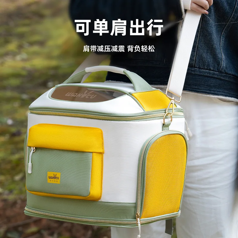 Bolsa transportín transpirable para gatos con uso en bicicleta - imagen 2