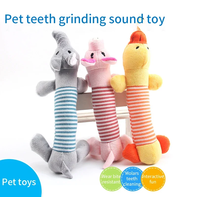 Juguete para perros, juguetes de peluche con chirrido para perros, suministros aptos para todos los cachorros, juguete con sonido para mascotas, divertido y duradero, juguete bonito para masticar, suministros para mascotas - imagen 3