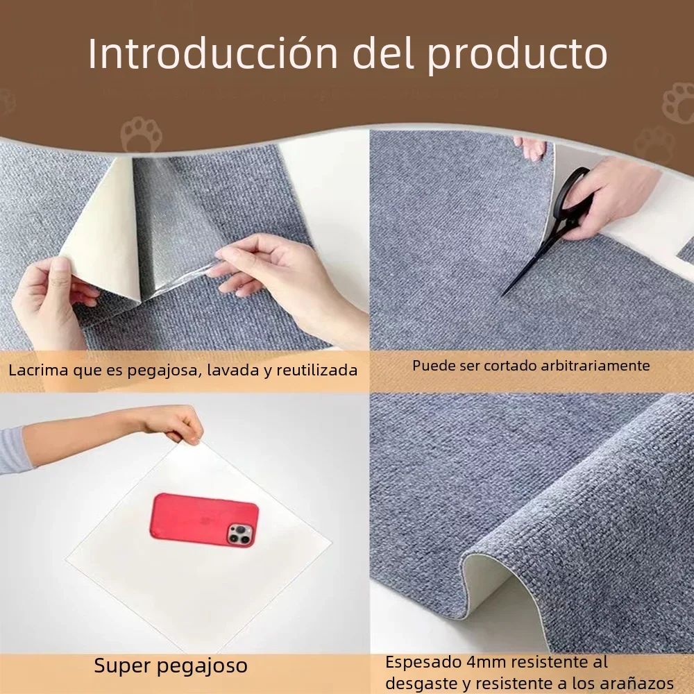 Antiarañazos para gatos, sofá, estera para gatear, marco de escalada, protección para sofá, alfombra autoadhesiva, tablero rascador para gatos, juguetes para gatos