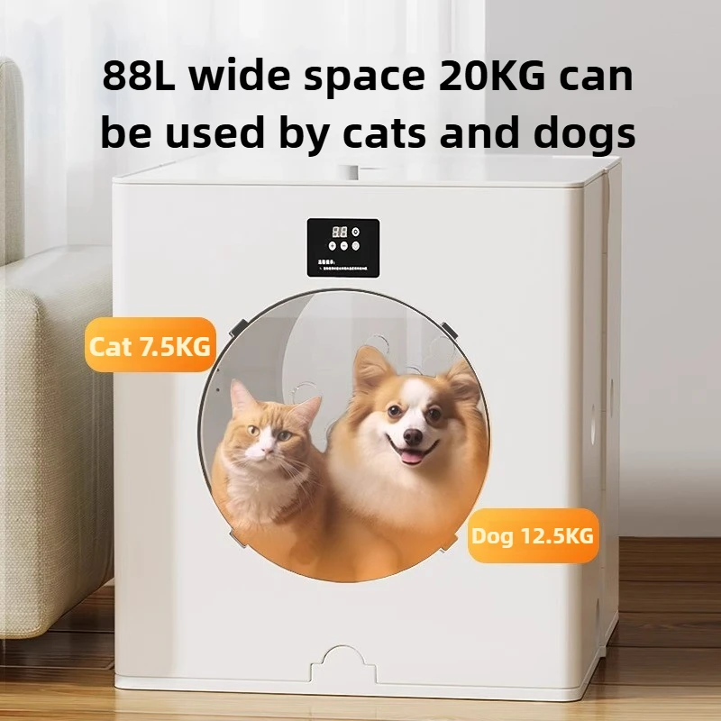 Caja de secado plegable para mascotas de 88L, máquina inteligente silenciosa para secadora de perros, jaula profesional para el cuidado del cabello de mascotas, habitación secadora - imagen 2