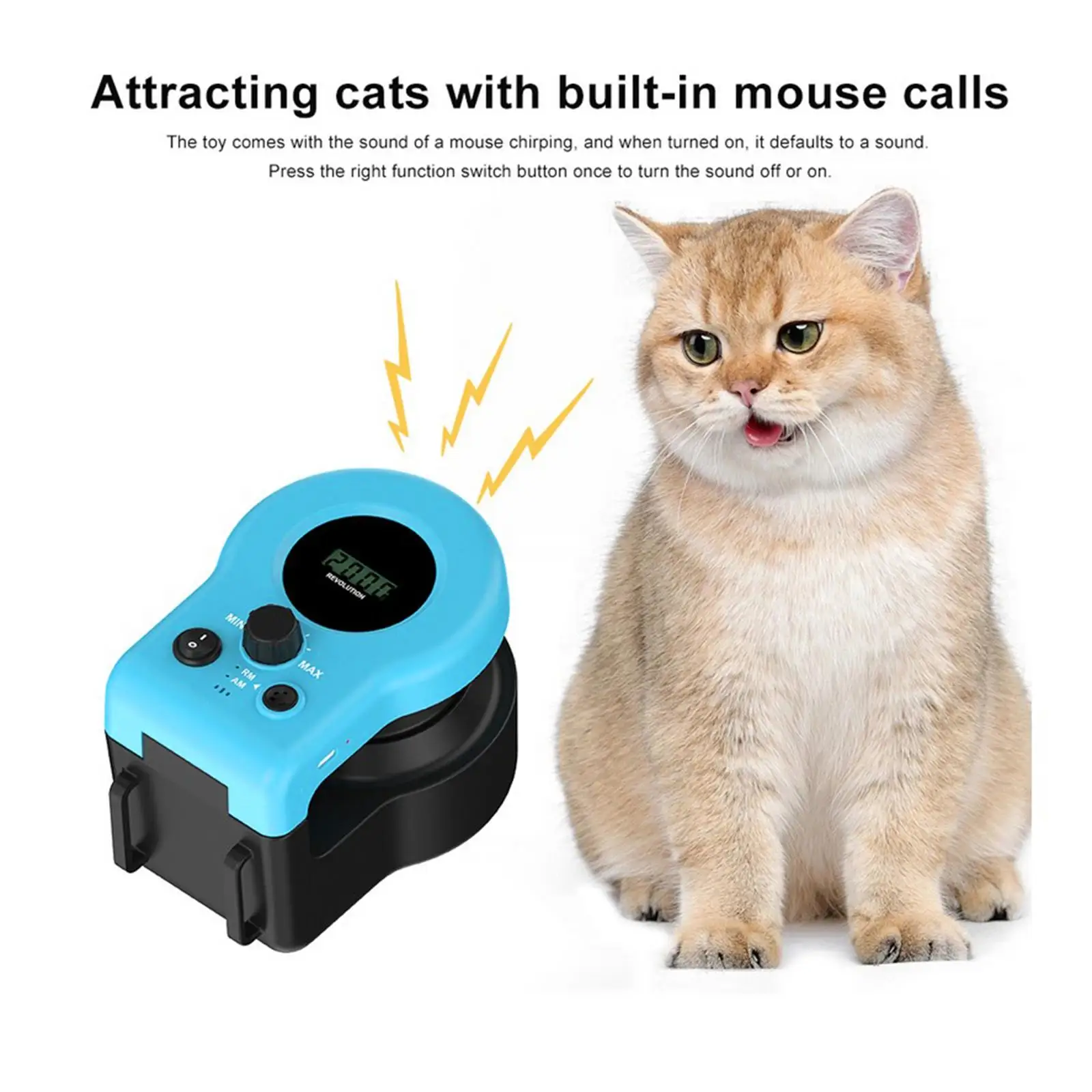Running Cat Toy Interactive Cat Toy with Remote Control Wheel Exerciser for Kitty Kitten Indoor Playing Toys Pet Supplies