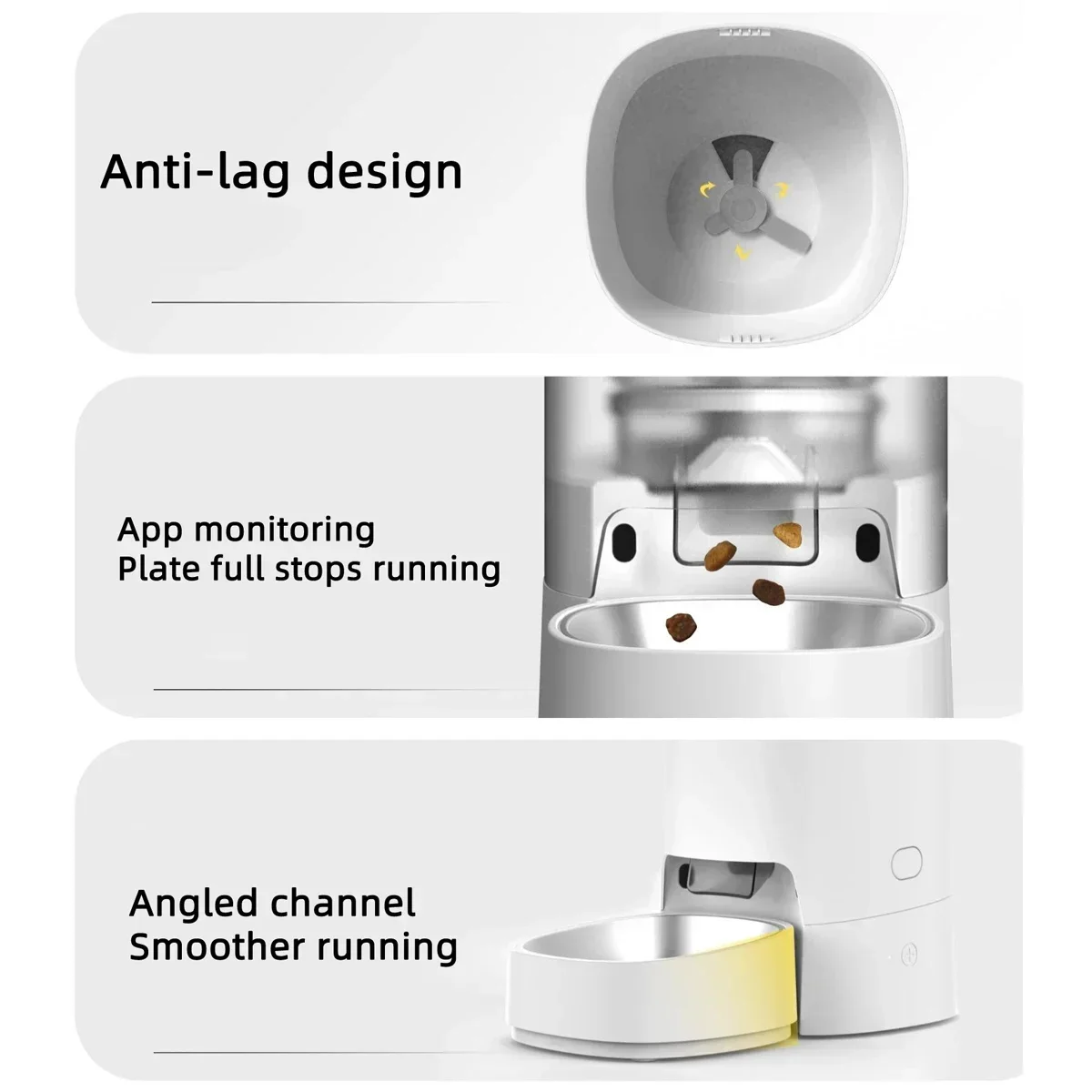 Alimentador automático para mascotas de 3,5 l, dispensador inteligente de comida para perros con tazón de acero inoxidable, temporizador, Control remoto, suministro de alimentación para perros y gatos - imagen 5