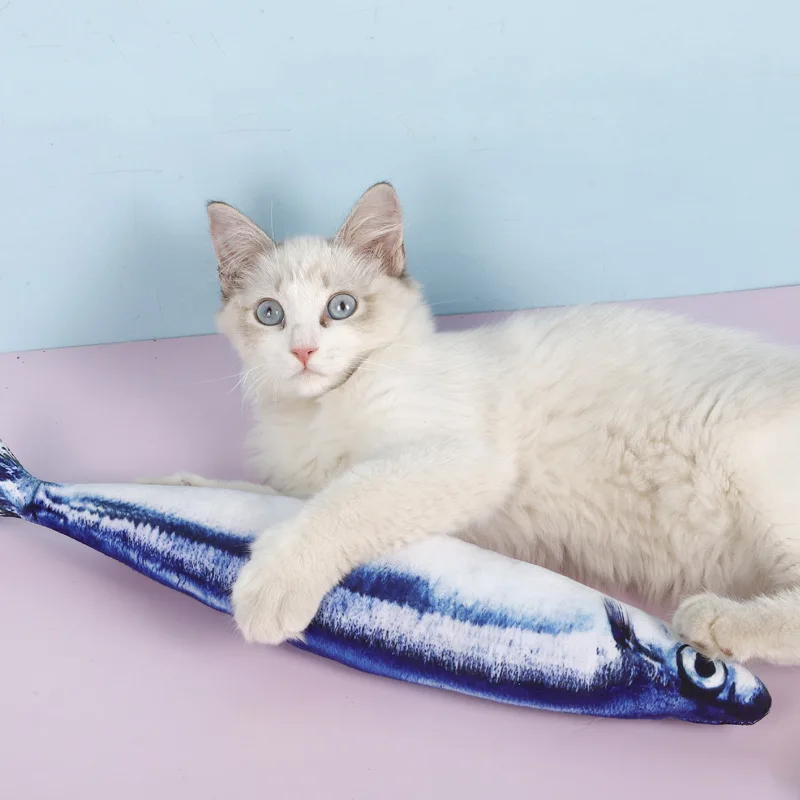 Catnip Fish Juguetes Gatos Catten Kedi Peluche Mascotas Sphynx - imagen 3