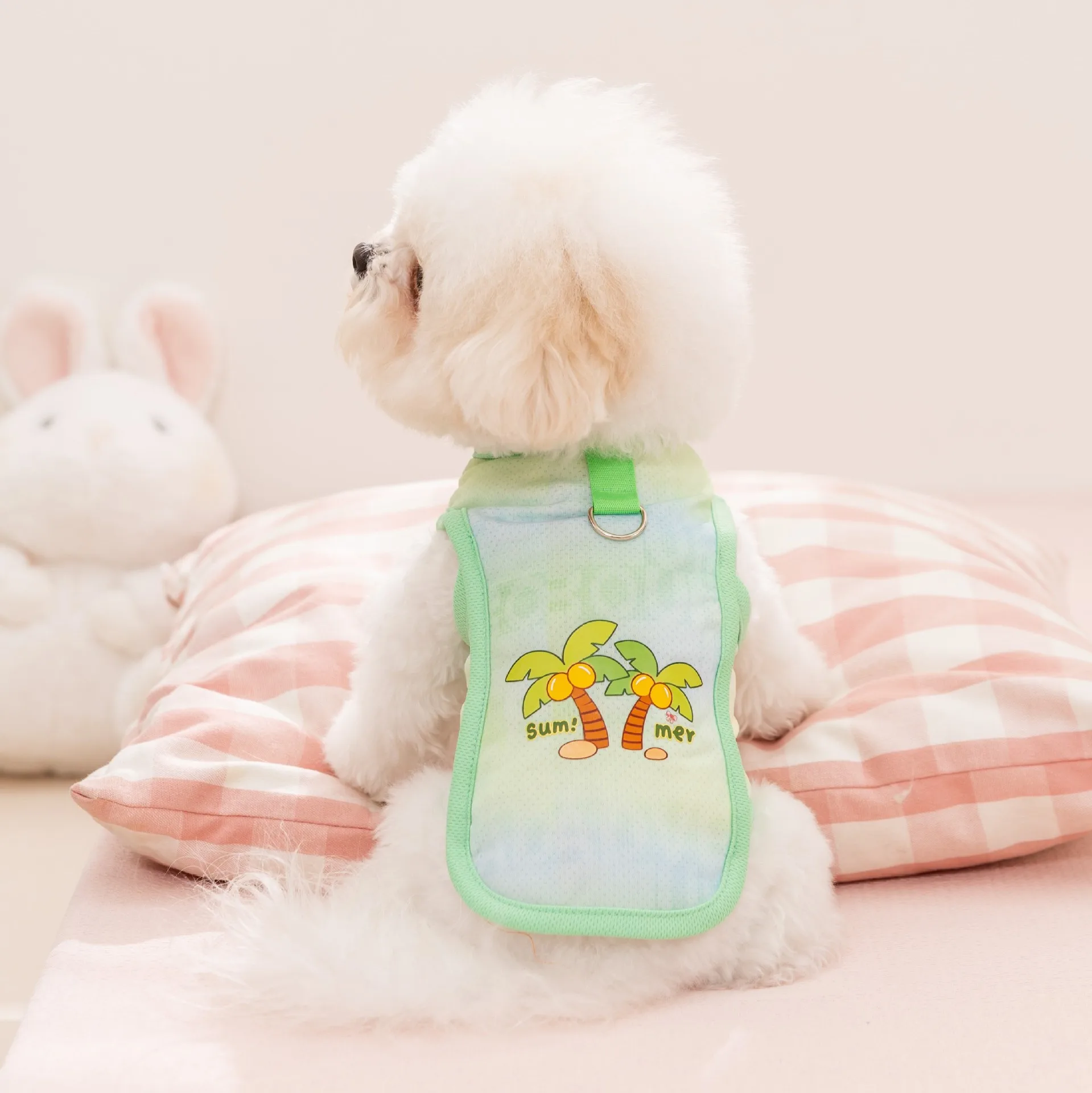 Chaleco de malla a rayas transpirable refrescante para perros pequeños - imagen 2