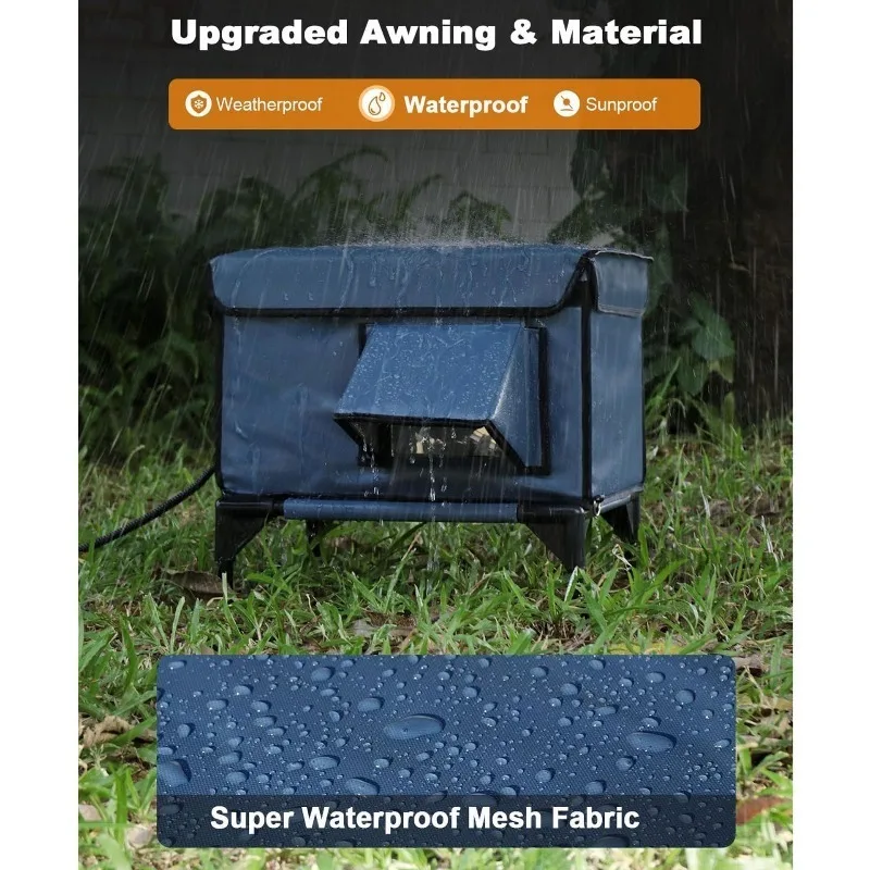 Casas impermeables para gatos, casas plegables para exteriores, aislamiento térmico, cama para gatos a prueba de viento, camas de seguridad a prueba de sol para gatitos y mascotas, producto - imagen 2