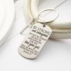 Llavero cruz religioso para dueños de gatos y perros – Regalo original