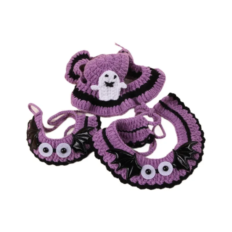 Lindo sombrero de Cosplay para Gato, caja de regalo de juguete de Navidad, palo de fieltro, bolsa de almacenamiento, bufanda, sombrero, juego de palos de molienda, accesorios para cachorros - imagen 5