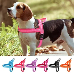 Arnés reflectante de nylon sin tirones para perros pequeños/medianos