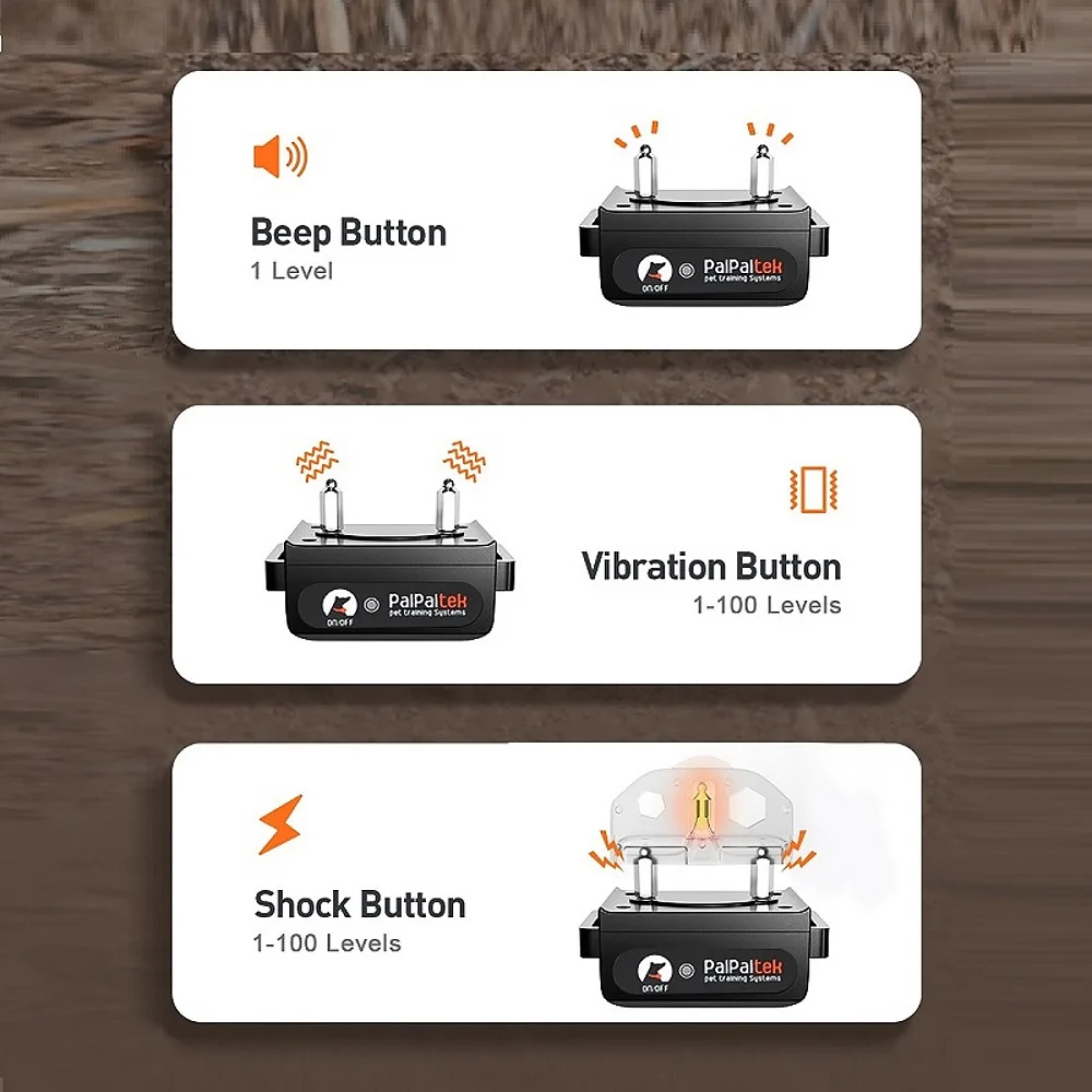 Collar de perro electrónico remoto 2 en 1, Collar de entrenamiento para perros grandes, medianos y pequeños, Collar de choque con 3 modos de entrenamiento, IPX7 - imagen 5