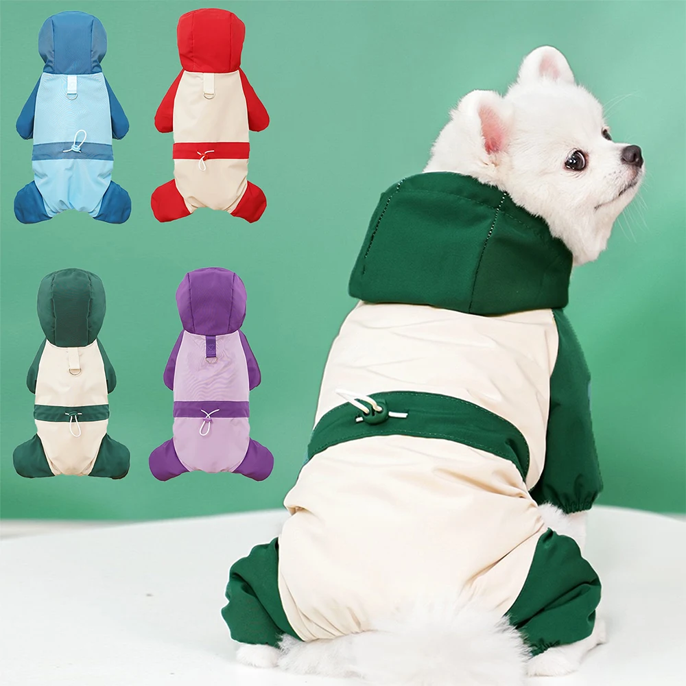 Ropa gruesa de algodón de cuatro patas para mascotas, chaqueta elástica de intercambio de Bulldog Francés para perros grandes, monos impermeables para cachorros de esquí