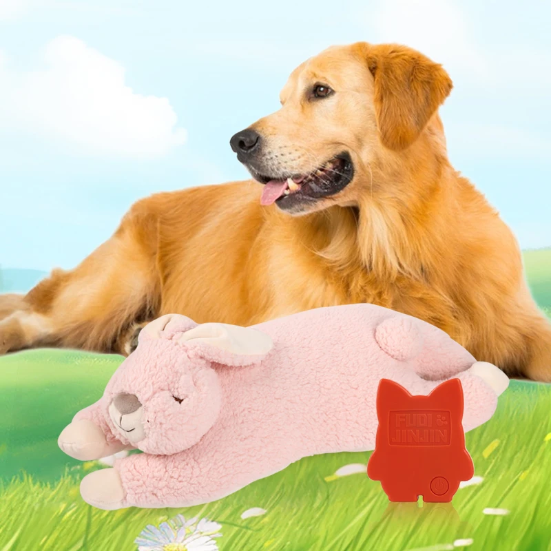 Peluche conejo con latido para perros y gatos – Ayuda al sueño