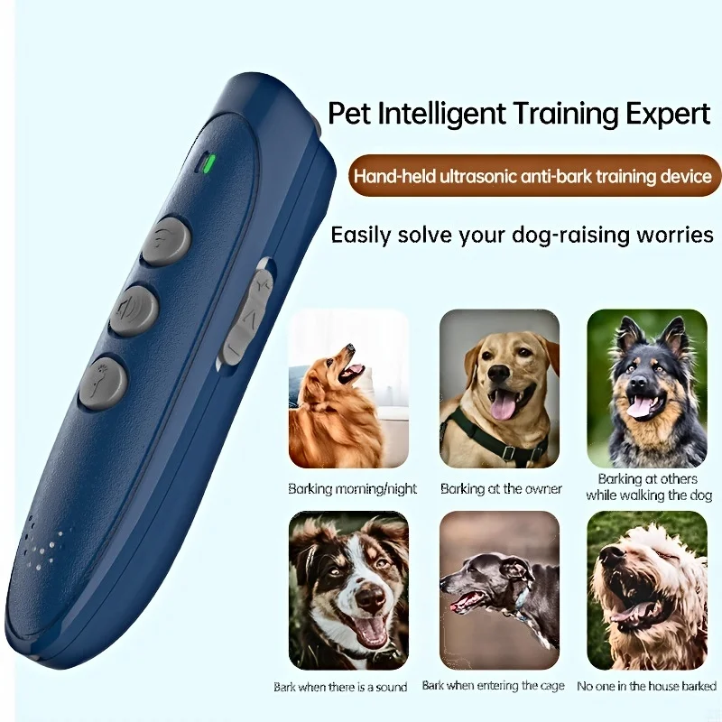Repelente ultrasónico para perros, dispositivo de mano para conducir perros, entrenamiento de perros ultrasónico de alta potencia