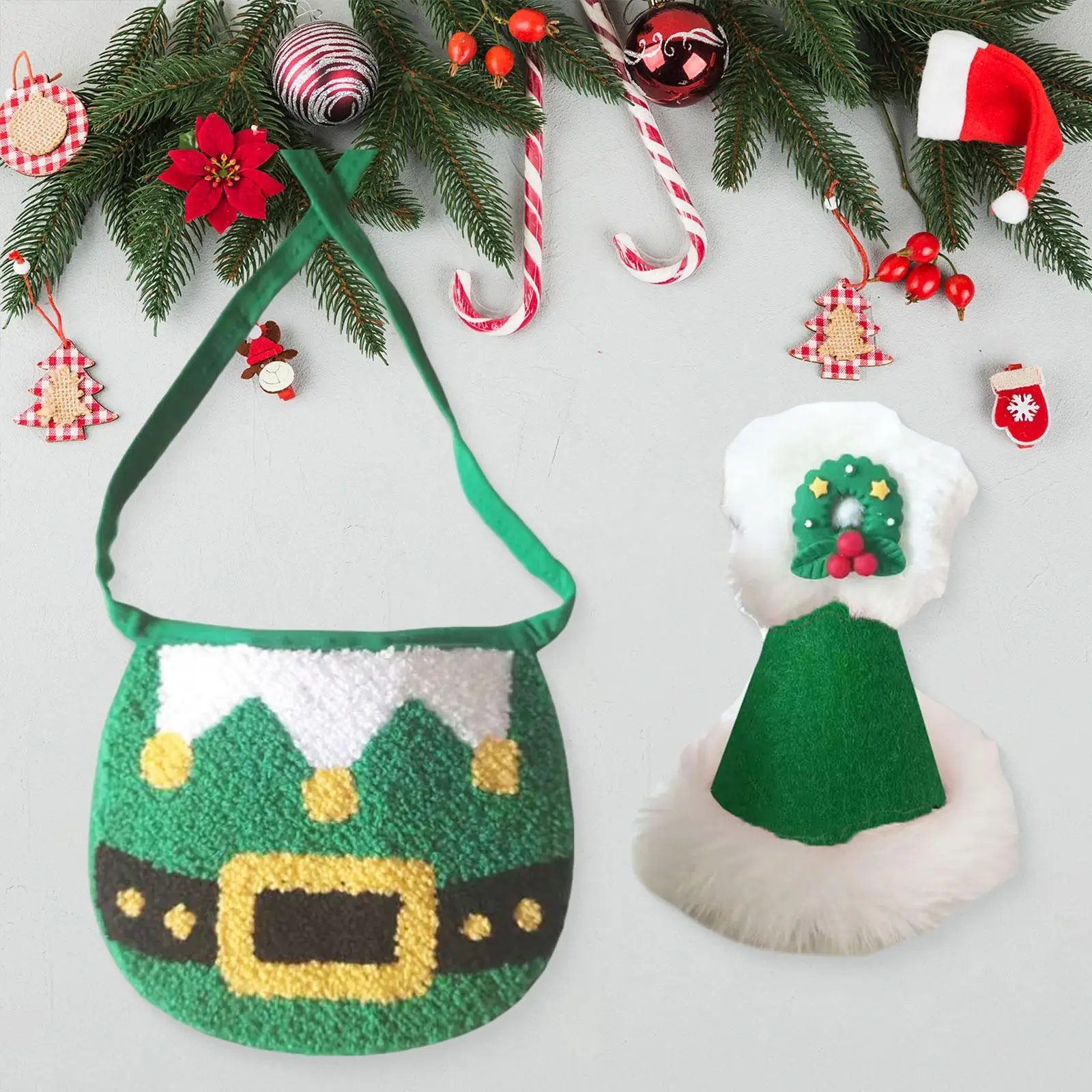 Babero navideño para mascotas con sombrero de invierno para perros pequeños, regalo para cachorros y gatos, fiesta fantástica, decoración navideña suave y bonita, Bandana para perros fácil de limpiar - imagen 3