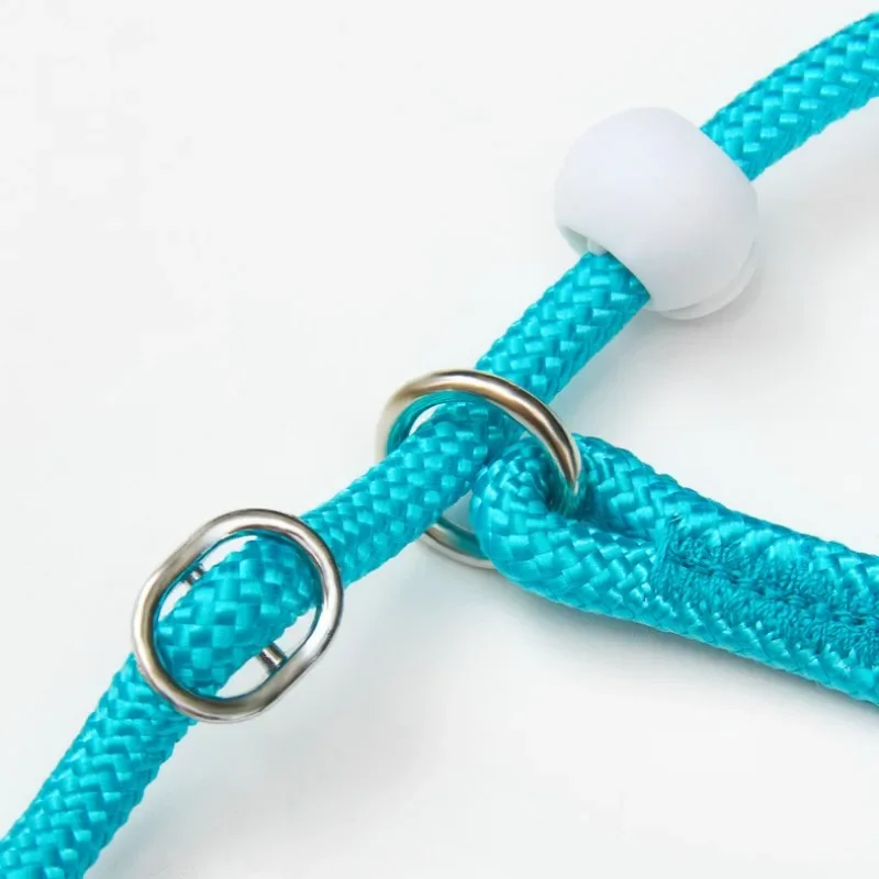 Correa para perro, correas de cadena P para caminar para perros, correa ajustable para perros, correas para perros con cadena P de nailon, entrenamiento para cachorros, cuerda de 150cm para cachorros de mascotas - imagen 5